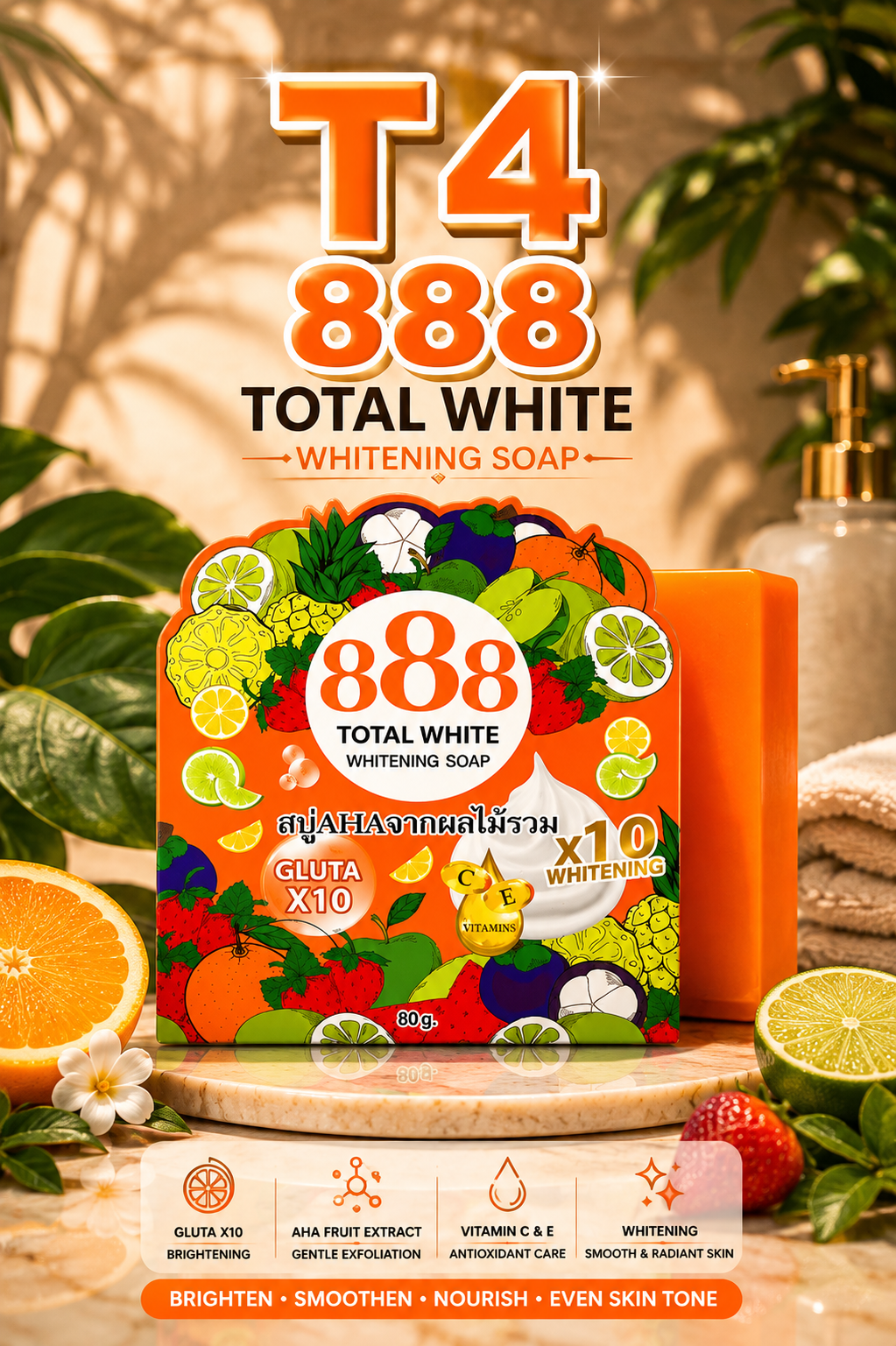 888 TOTAL WHITE SOAP