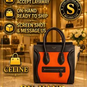 Céline Tricolor Mini Luggage Tote FOR LAYAWAY INBOX US IN FB