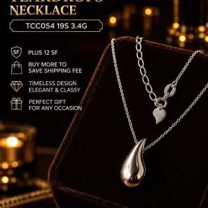 SILVER 925 TEARDROPS NECKLACE